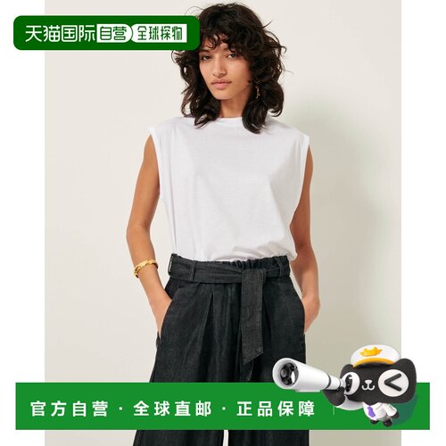 自营欧洲直邮Sessun思溯 Deedoo女士光学白莱赛尔棉质无袖T恤