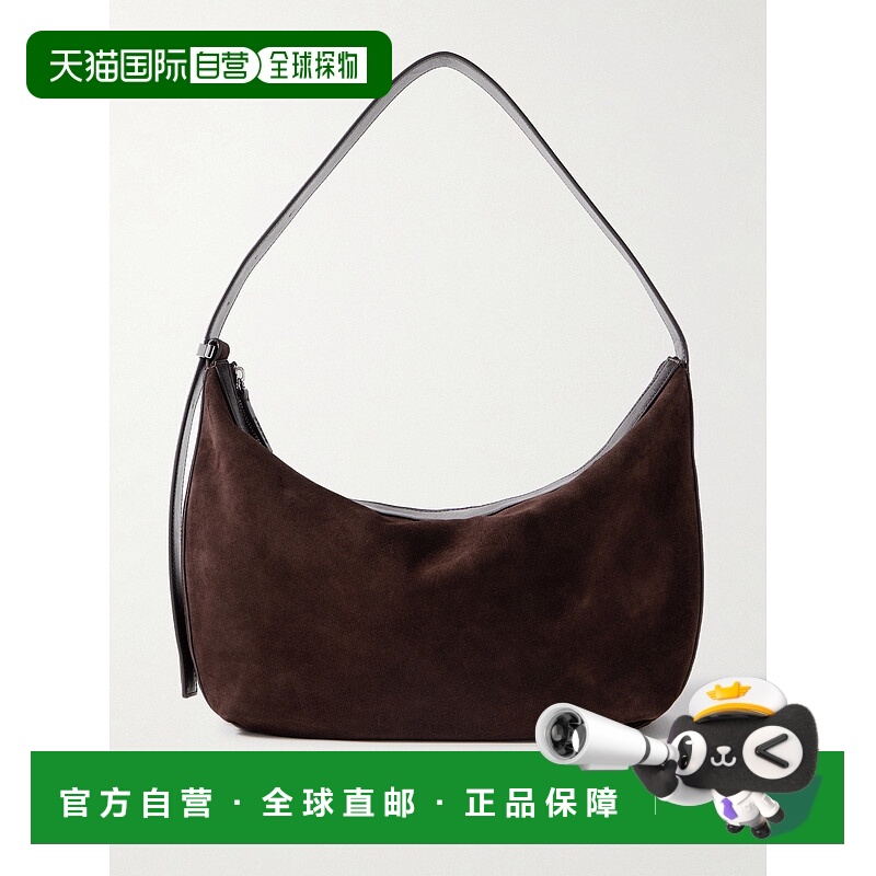 香港直邮Staud 女士 Demy 大号皮革饰边绒面革肩包 H25F6038UNESP