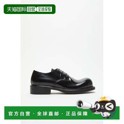 自营欧洲直邮Acne Studios  FW25男士黑色小牛皮系带皮鞋