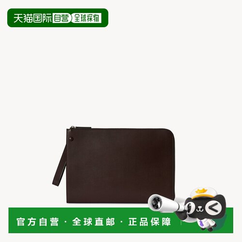 自营欧洲直邮THE ROW Bracelet 女士紫红色皮革手拿包