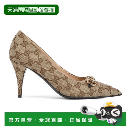 1h可退 Gucci 古驰 女士 马衔扣浅口鞋 853460KY980高跟鞋一脚蹬
