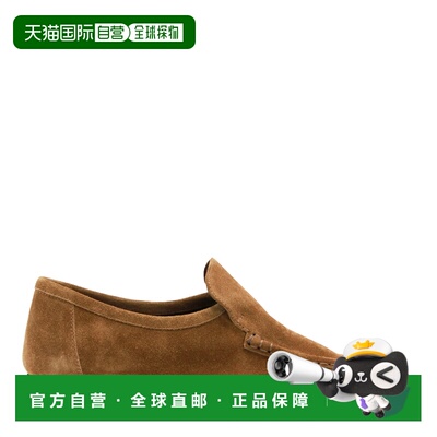 1h可退香港直邮The Row 女士 TWO 驼色绒面革乐福鞋单鞋 F1923L80