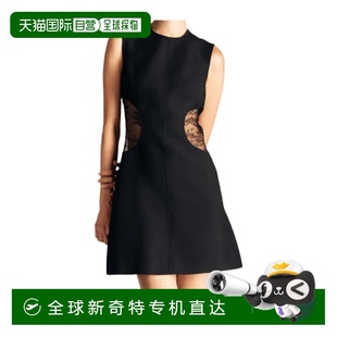 香港直邮Valentino 3B3VA5111CF真丝蕾丝 高级绉纱无袖 连衣裙