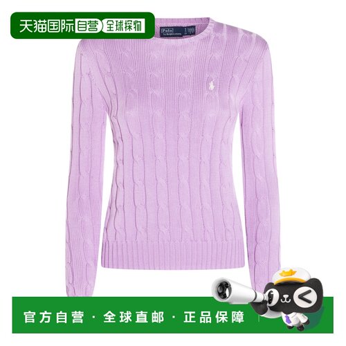 自营 Polo Ralph Lauren Polo 拉夫 劳伦 女士 淡紫色棉质毛衣 21