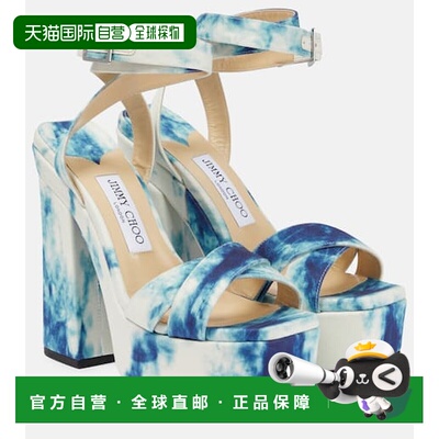1h可退 香港直邮Jimmy Choo 周仰杰 女士 Gaia 140 防水台凉鞋 00