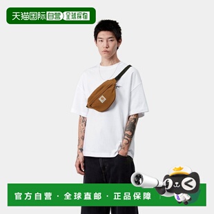 自营欧洲直邮Carhartt WIP 棕色聚酯纤维防水腰包男女通用斜挎包