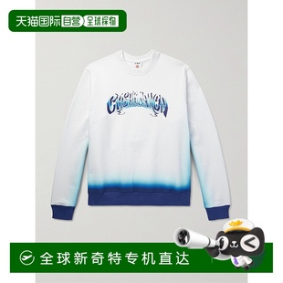 1h可退 香港直邮Casablanca 男士 徽标印花渐变色棉针织运动衫