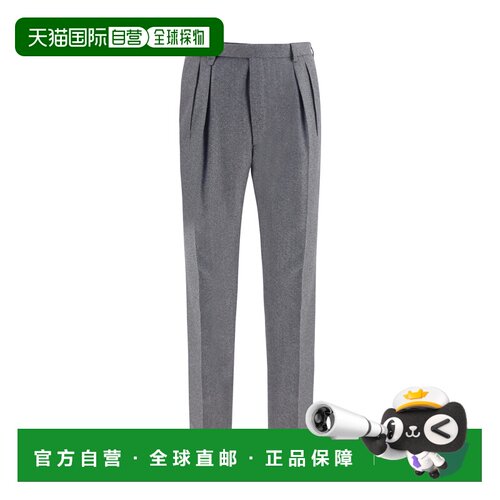 1h可退 香港直邮Brioni 布里奥尼 男士 Elba 丝质羊绒亚麻裤子 RP