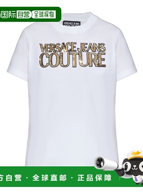 1h可退 香港直邮VERSACE JEANS 女士T恤 78HAHE02CJ00EG03 SS2025
