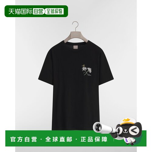 自营欧洲直邮Dior迪奥 Flower Bee男士黑色棉质刺【付后1h可退】