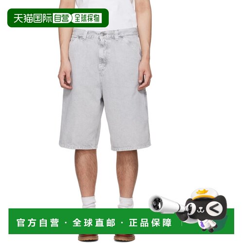 1h可退 香港直邮CARHARTT WIP 男士 灰色 OG Single Knee 牛仔短