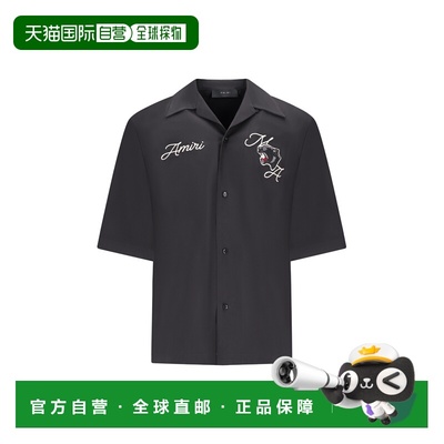 1h可退 香港直邮AMIRI 男士 短袖衬衫 AMSTCA1073 black黑色 舒适