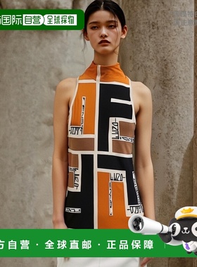 1h可退 香港直邮Fendi 芬迪 女士 挂脖高领背心 FZXB84ARV2