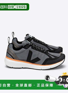 自营欧洲直邮VEJA CONDOR 2系列混凝土灰色/黑色/霓虹橙色再生聚V