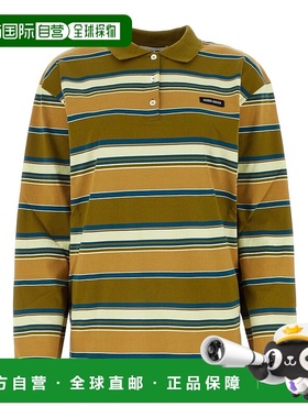 香港直邮Miu Miu 平纹针织长袖POLO衫 MJL01514RTSOOO条纹
