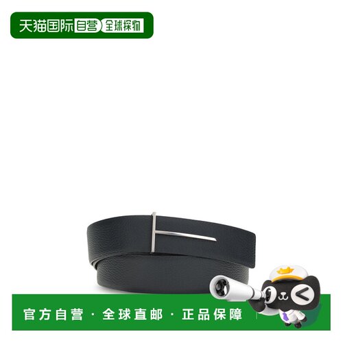1h可退 香港直邮Tom Ford 汤姆 福特 男士 T 粒纹皮革窄款双面皮