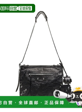 欧洲直邮BALENCIAGA（2025 年新品）Le Cagole 男士黑色中号邮差