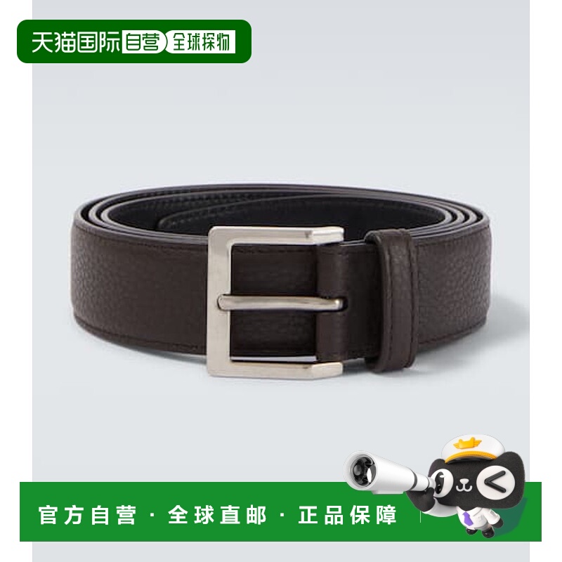 1h可退 香港直邮Saint Laurent 圣罗兰 男士 Vadim 皮带腰带牛皮