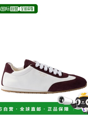 1h可退 香港直邮Prada Nappa皮革与绒面皮革运动鞋 1E151OY5TF020