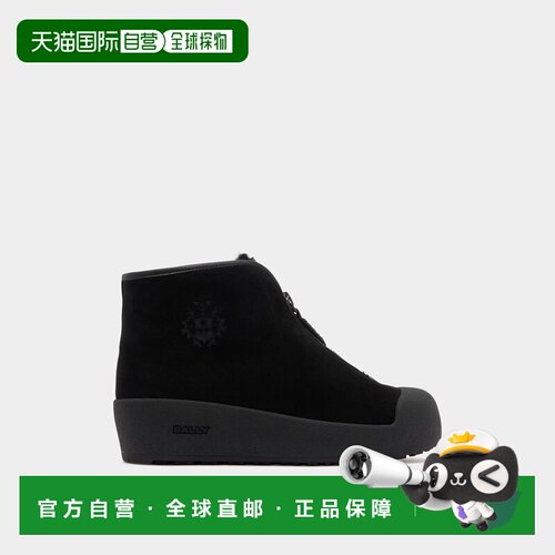 自营欧洲直邮Bally巴利 Bally Curling女士黑色皮革踝靴