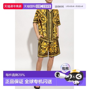 香港直邮Versace范思哲真丝印花时尚 10039261A030445B000 休闲衬衫