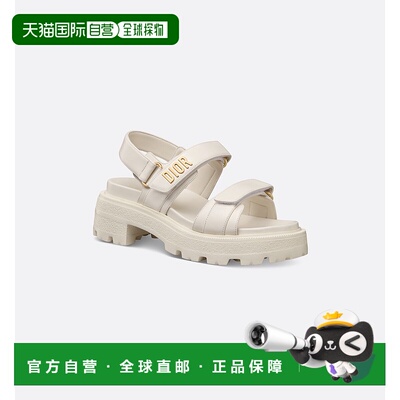 欧洲直邮DIOR迪奥24上新女士Dioract厚底凉鞋金色高跟罗马鞋