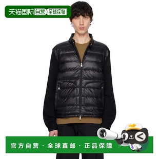香港直邮Moncler 盟可睐 男士 黑色 Padded Wool Zip-Up 羽绒夹克
