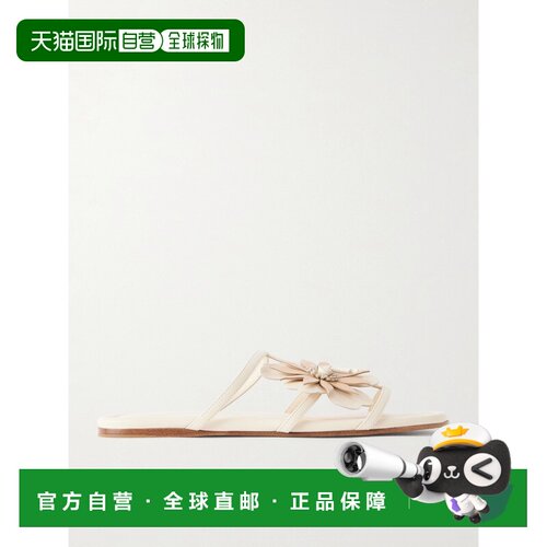 香港直邮ZIMMERMANN 女士 Belara 花朵装饰皮质凉鞋 6798FF26A