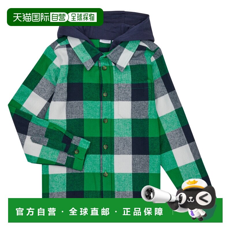 欧洲直邮Name It  NKMLANE LS OVERSHIRT WH 男童服装衬衫式外套