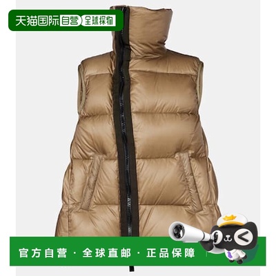 香港直邮Sacai 女士 不对称绗缝羽绒马甲 beige米色 舒适时尚