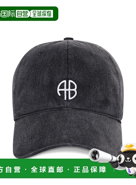 1h可退 香港直邮ANINE BING 女士 JEREMY 水洗烟灰色棒球帽 A1212