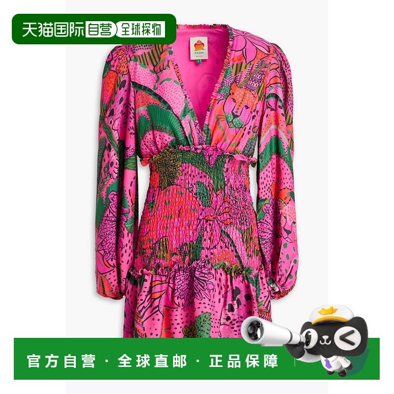 1h可退 香港直邮FARM RIO 女士 抽褶印花梭织迷你连衣裙 311369CO,女装/女士精品,连衣裙,淘宝优惠券,粉丝福利购,淘宝优惠卷