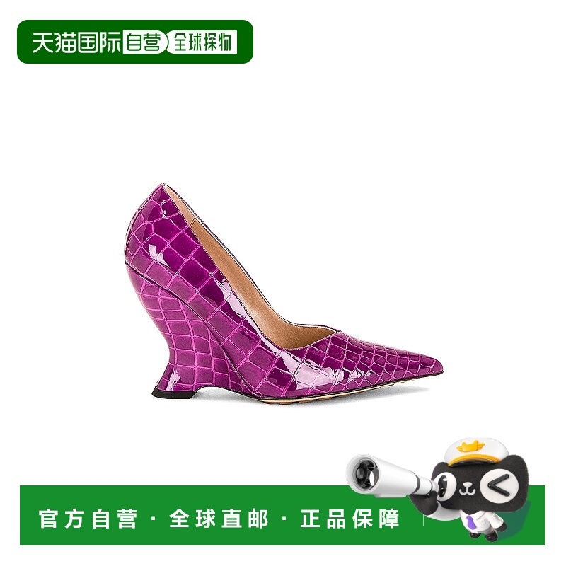 香港直邮Bottega Veneta 葆蝶家 女士 压纹亮面高跟鞋 716210V2DW