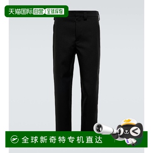 桑达 吉尔 男士 修身 000536 香港直邮Jil 皮革边羊毛长裤 Sander