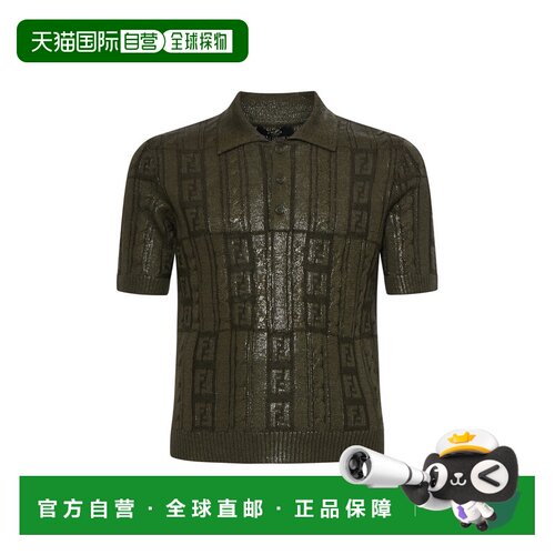 香港直邮FENDI 男士T恤 FZC162ASGOF0GZ4 AW2025 绿色 Military g