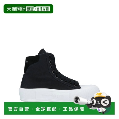 1h可退 香港直邮mcqueen 亚历山大 麦昆 女士 运动鞋 black黑色