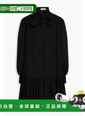 1h可退 香港直邮Simkhai 女士 Quince 蝴蝶结真丝雪纺迷你连衣裙