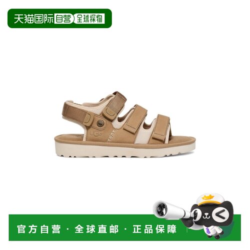 自营欧洲直邮Ugg Goldencoast男士沙色皮革魔术贴闭合凉鞋