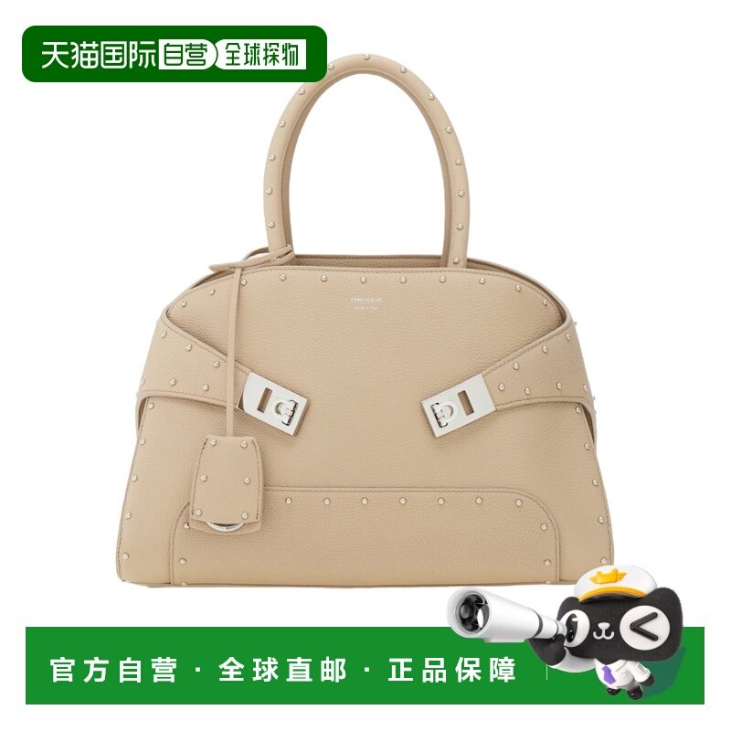 1h可退 香港直邮FERRAGAMO/菲拉格慕 女士 Hug 铆钉手提包（M） 2,箱包皮具/热销女包/男包,通用款女包,淘宝优惠券,粉丝福利购,淘宝优惠卷