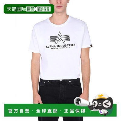 1h可退 香港直邮Alpha Industries 男士 T恤 118505 white白色 舒