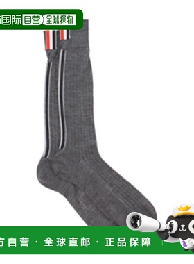 香港直邮Thom Browne 嵌花条纹羊毛中筒袜 MAS037AY1020