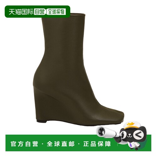 香港直邮Ami Paris 方头坡跟踝靴 FSV819.AL0145.短靴女靴