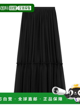 香港直邮Saint Laurent 荷叶边半身裙 82141Y115W0