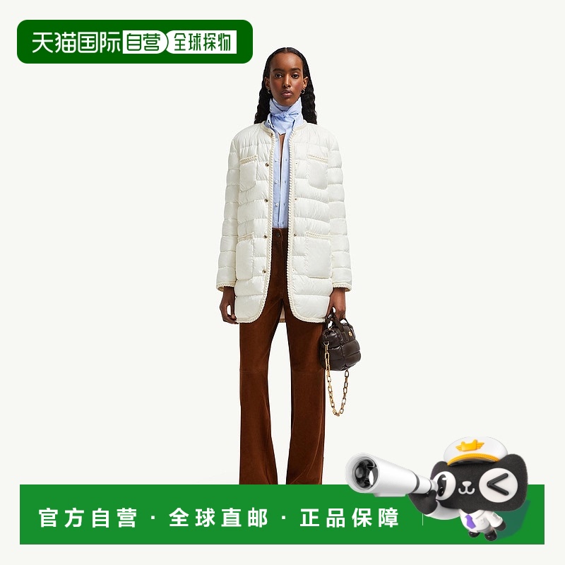 自营欧洲直邮Moncler/盟可睐 Gencaylong 中长款编织饰边羽绒服