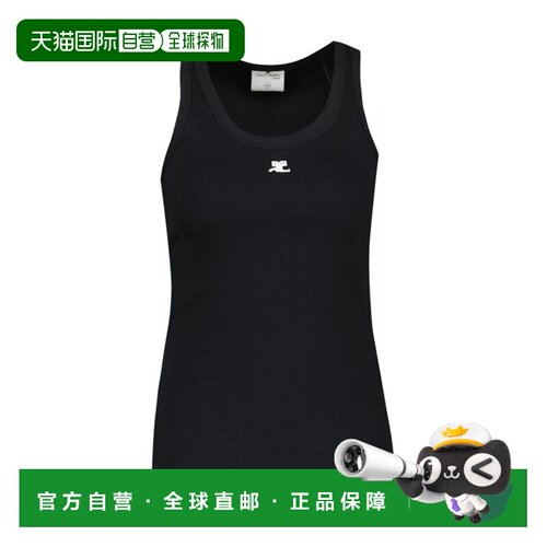 香港直邮Courreges 女士 90`S 罗纹背心上衣 326JDE167JS0194