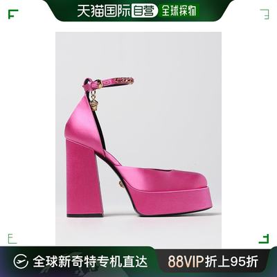 香港直邮Versace 范思哲 女士Versace Medusa Aevitas 防水台缎面