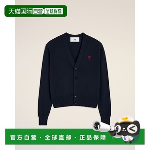 海军蓝色 羊毛开衫 Ami Coeur 自营欧洲直邮AMI