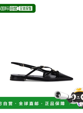 1h可退 香港直邮Miu Miu 缪缪 女士 露跟平底鞋 5F476E black黑色
