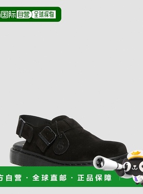 自营欧洲直邮DrMartens马丁大夫 Jorge男女通用黑色皮革穆勒鞋