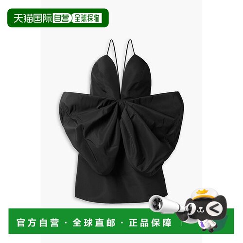 香港直邮CAROLINA HERRERA 女士 蝴蝶结真丝-罗缎迷你连衣裙 S211